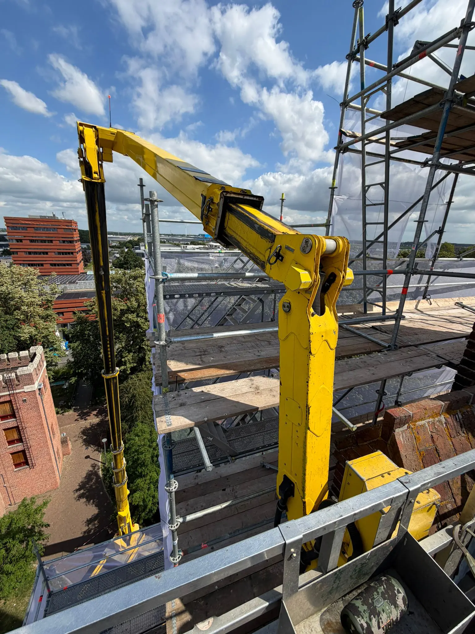 Project renovatie - Plekken waar je met een steiger niet bij kan komen