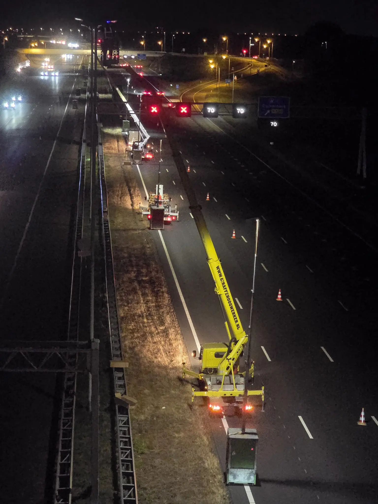 Wisselen armaturen snelweg A2